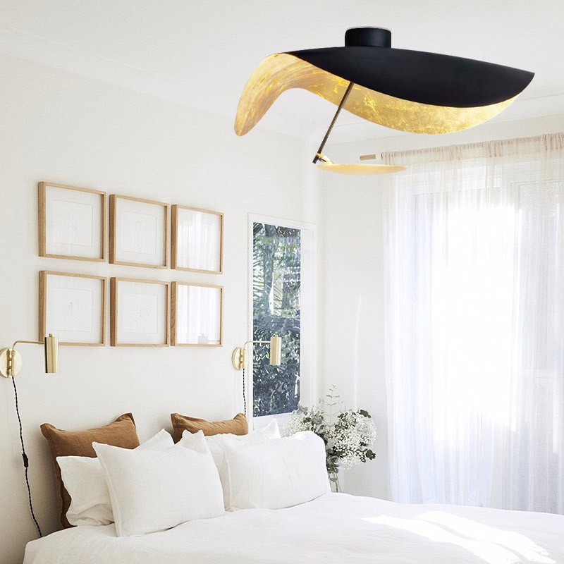 Modern Foil Curved Metal LED Pendant / Ceiling light for Bedroom