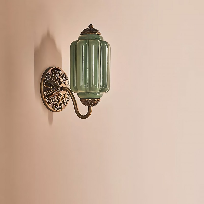 Vintage Glass Candlestick Shaped Wall Lamp M03