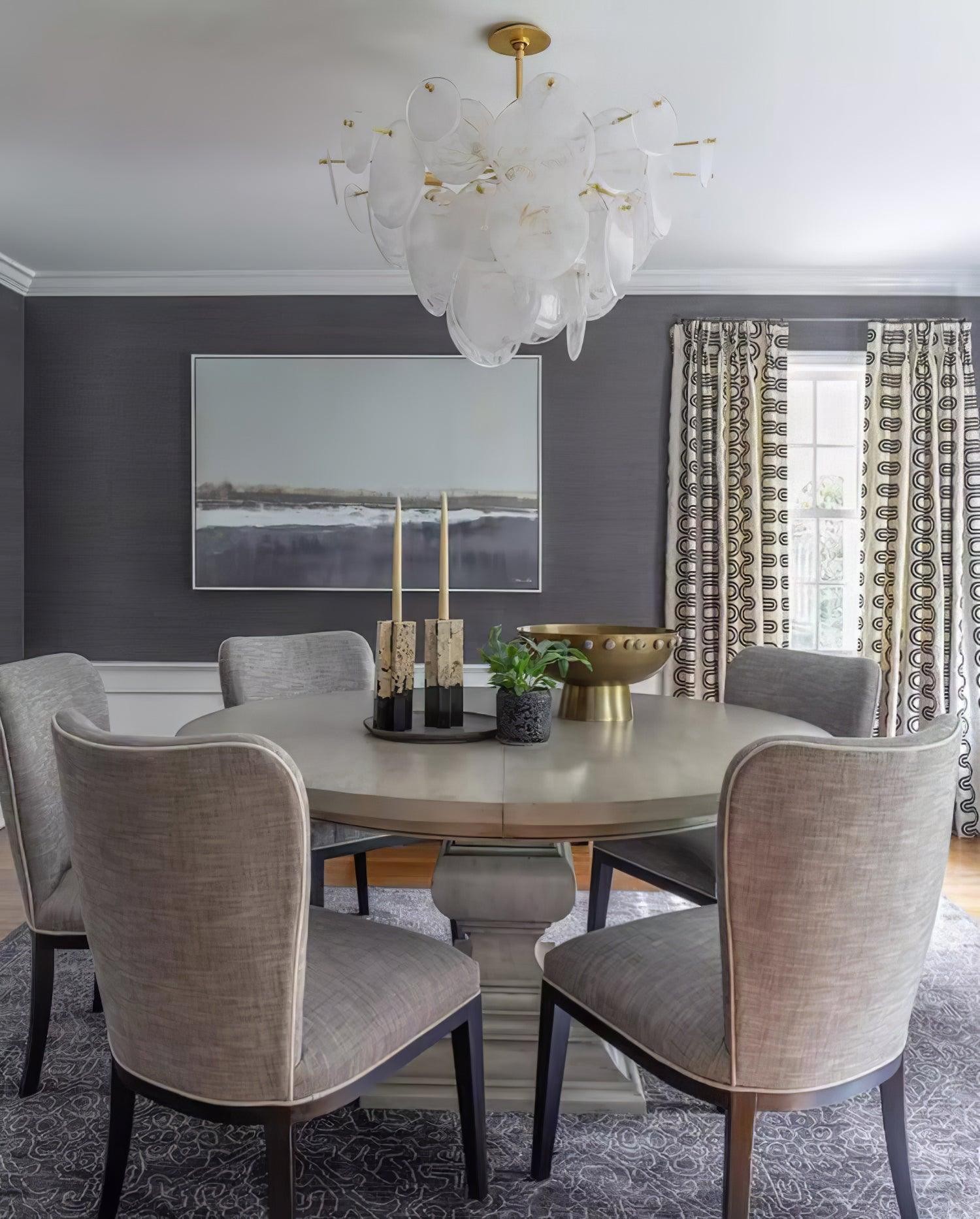 Brass Discs Cascading Chandelier M573