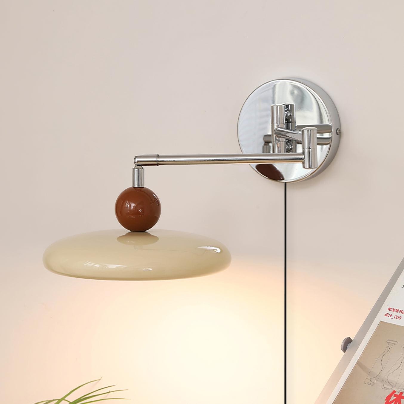 Swing Arm Bedside Plug In Wall Lamp M244