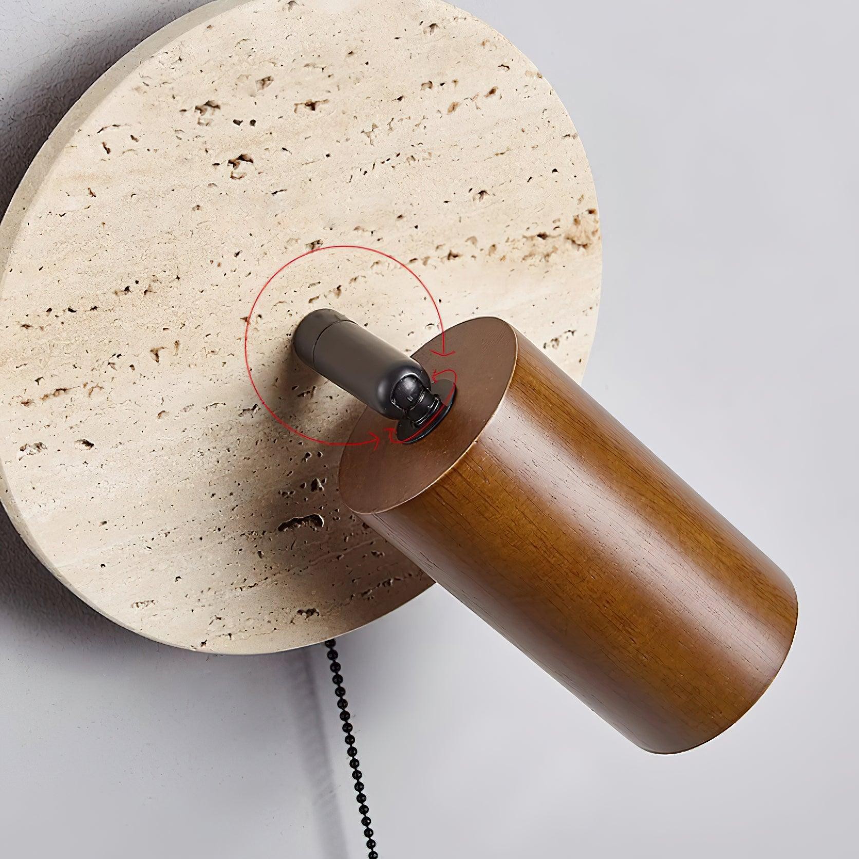Vintage Yellow Travertine Wall Lamp M357