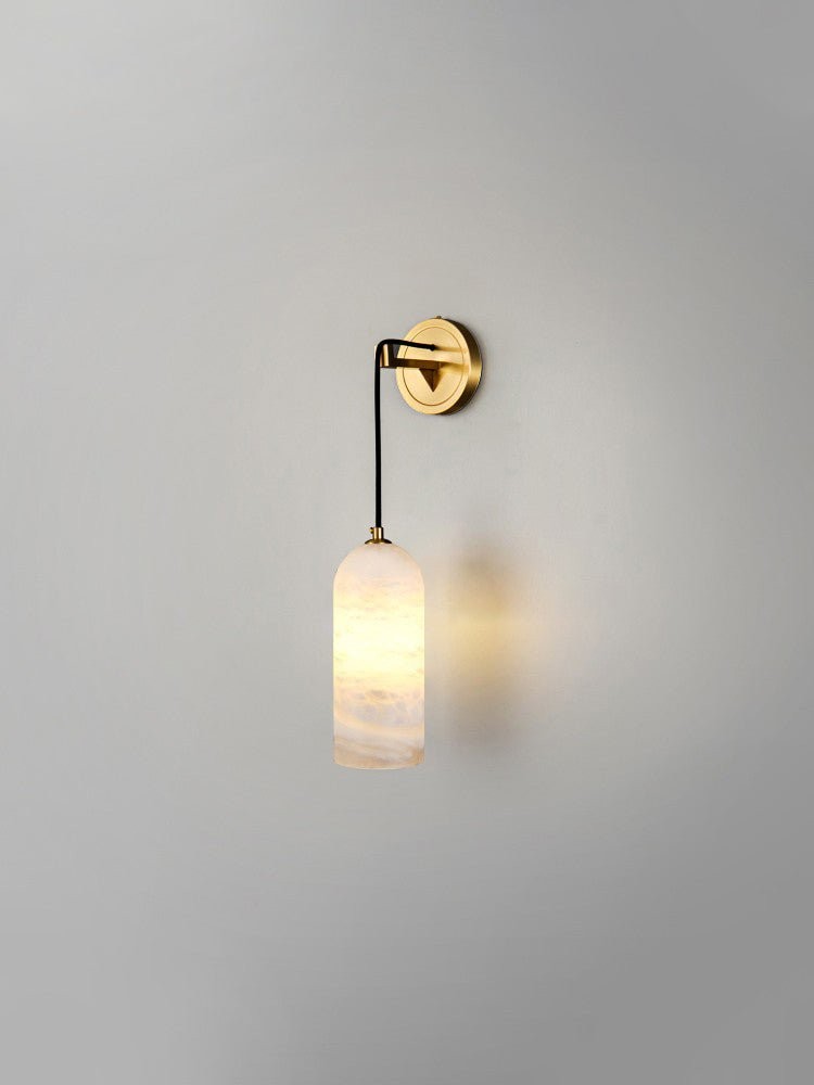 Modern Minimalist Copper Natural Marble Adjustable Wire Wall Lamp M452