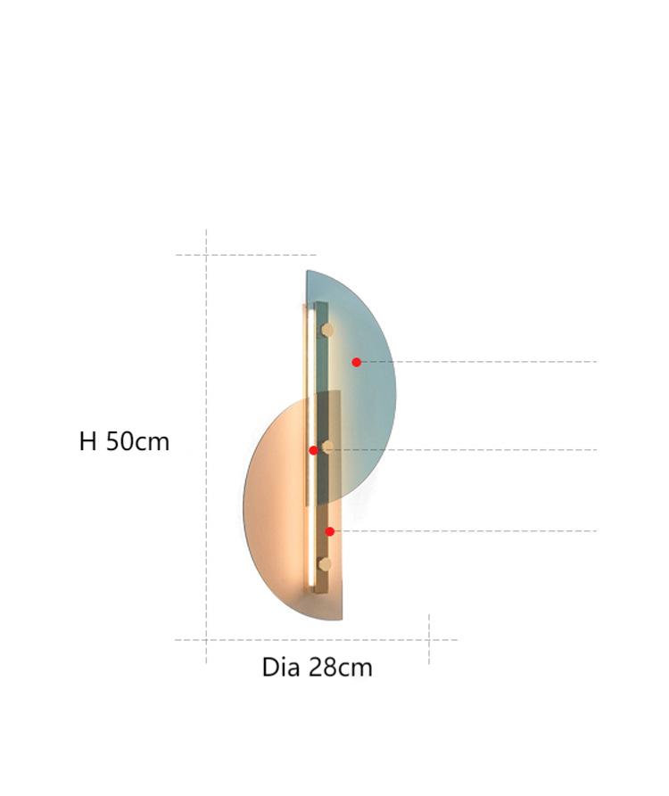 Schemat wymiarowy przedstawiający średnicę 28 cm i wysokość 50 cm