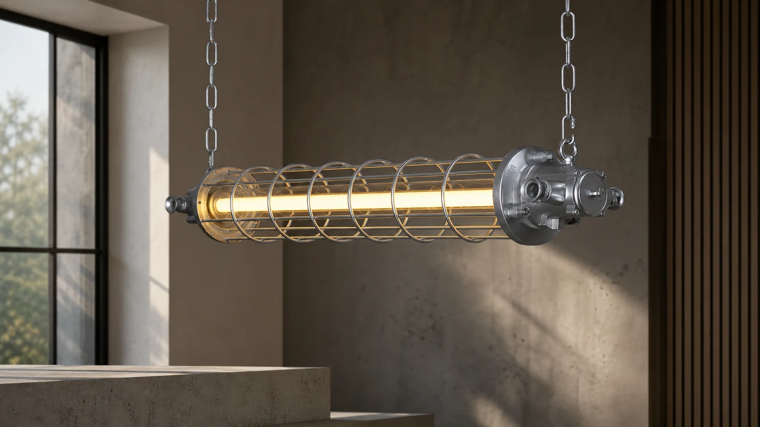 Lampa wisząca Strasbourg Tube D637 w nowoczesnym wnętrzu