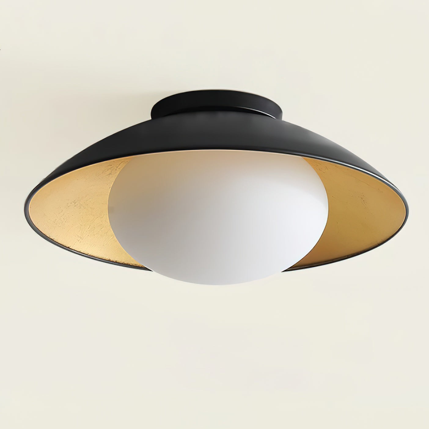 French Retro Flying Saucer Bowl Ceiling Light M236
