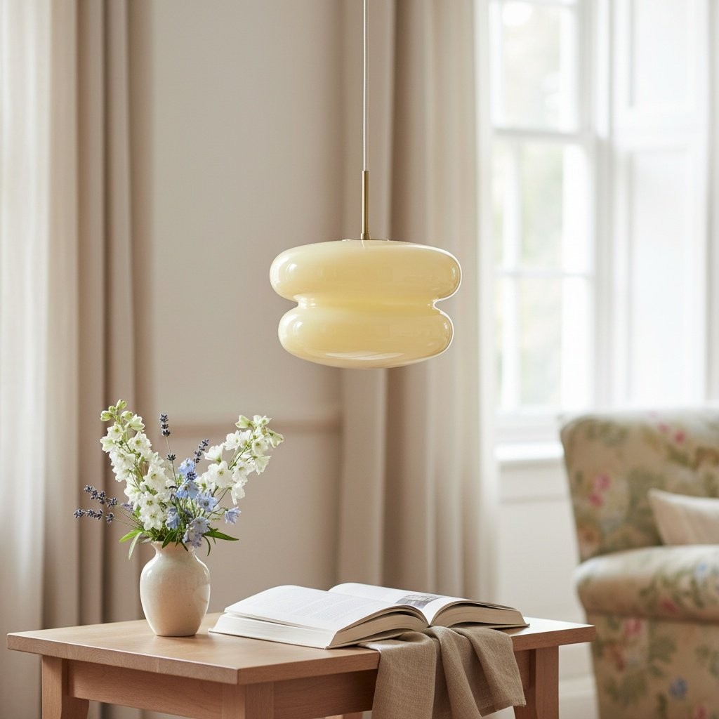 Orra Opal Glass Pendant Lamp - Modern Hanging Lamp T421