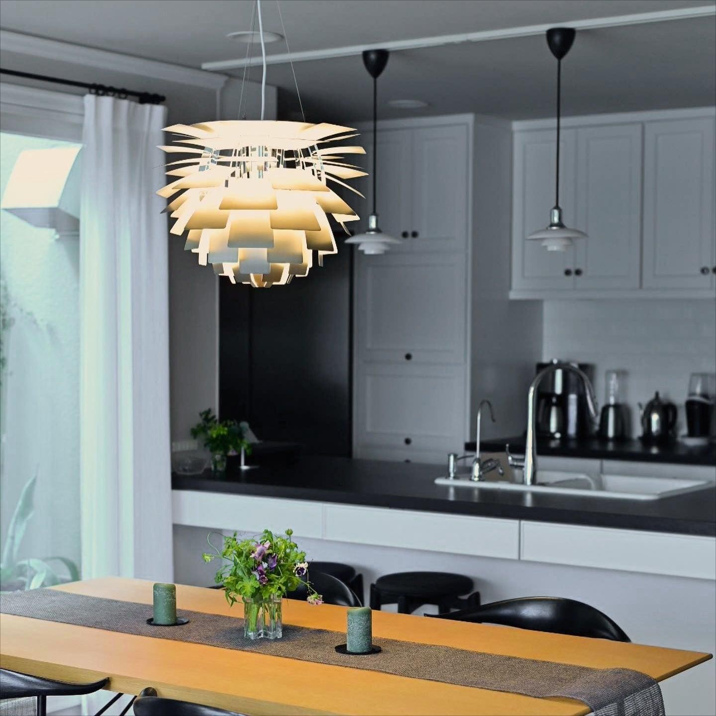 Modern Sculptural Layered Pendant Light