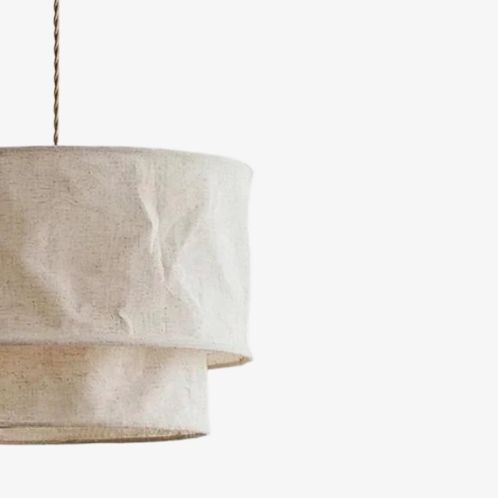 Aeroloom Texture Pendant Lamp - Soft Layered Fabric Shade Modern Decorative Lighting T525