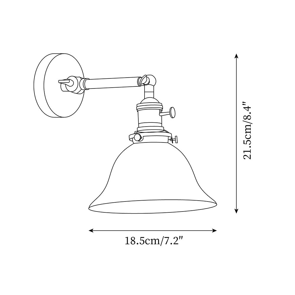 Personalized Green Bell-Shaped Wall Lamp M256