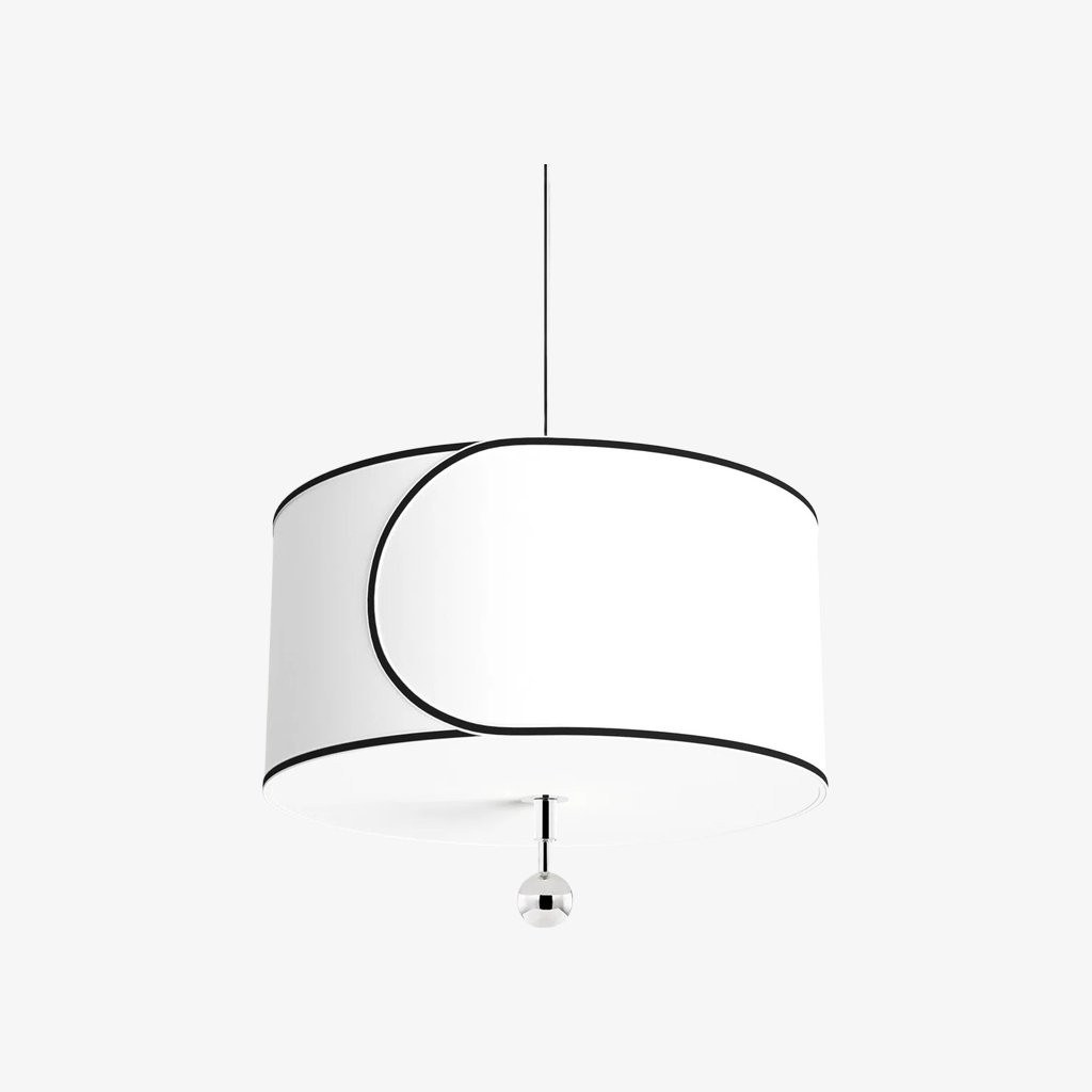 Roven 3-Light Drum Pendant Light - Modern Transitional Layered Fabric for Dining Room or Living Room T659