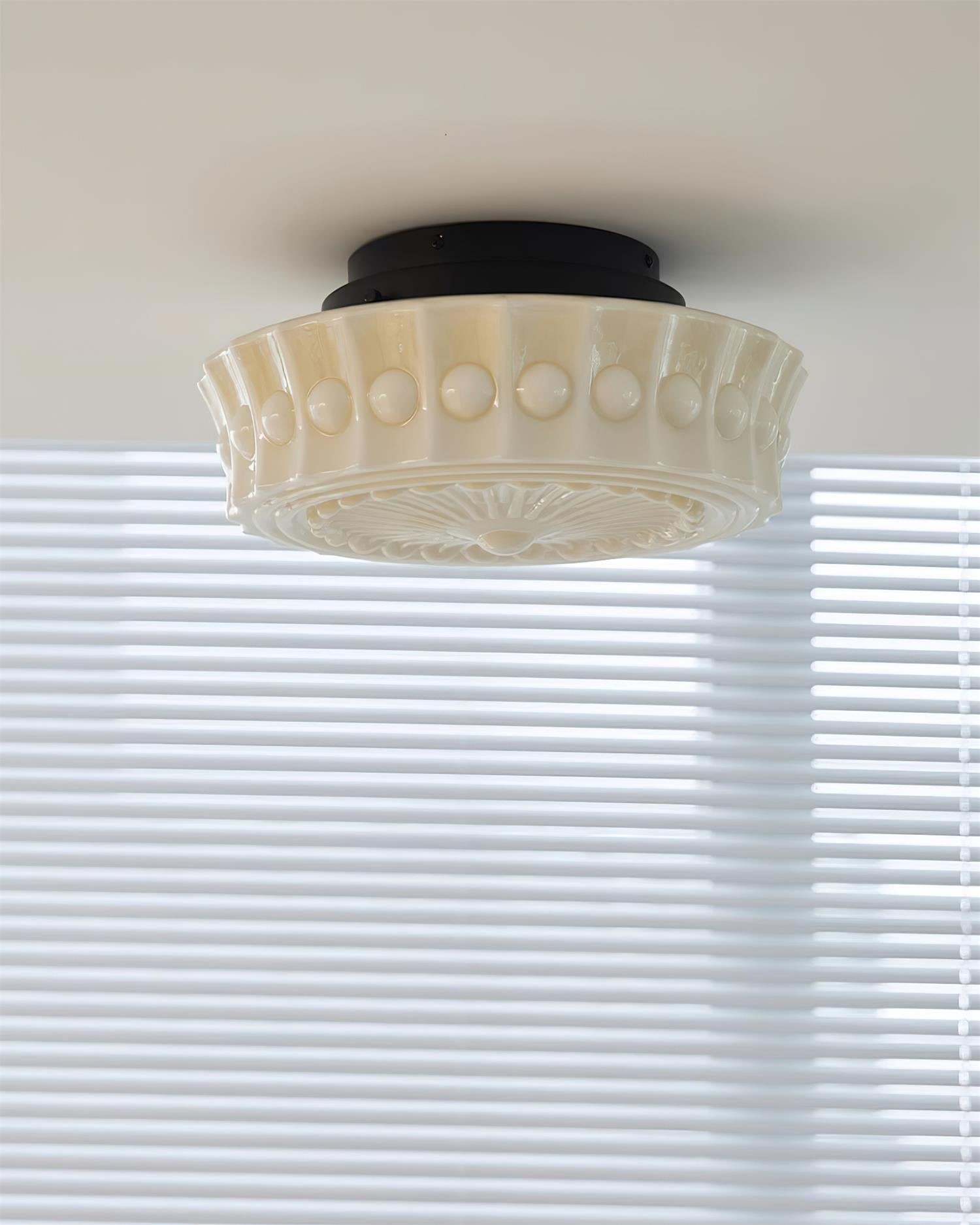 Rigidus French Vintage Glass Cream Style Ceiling Light M151
