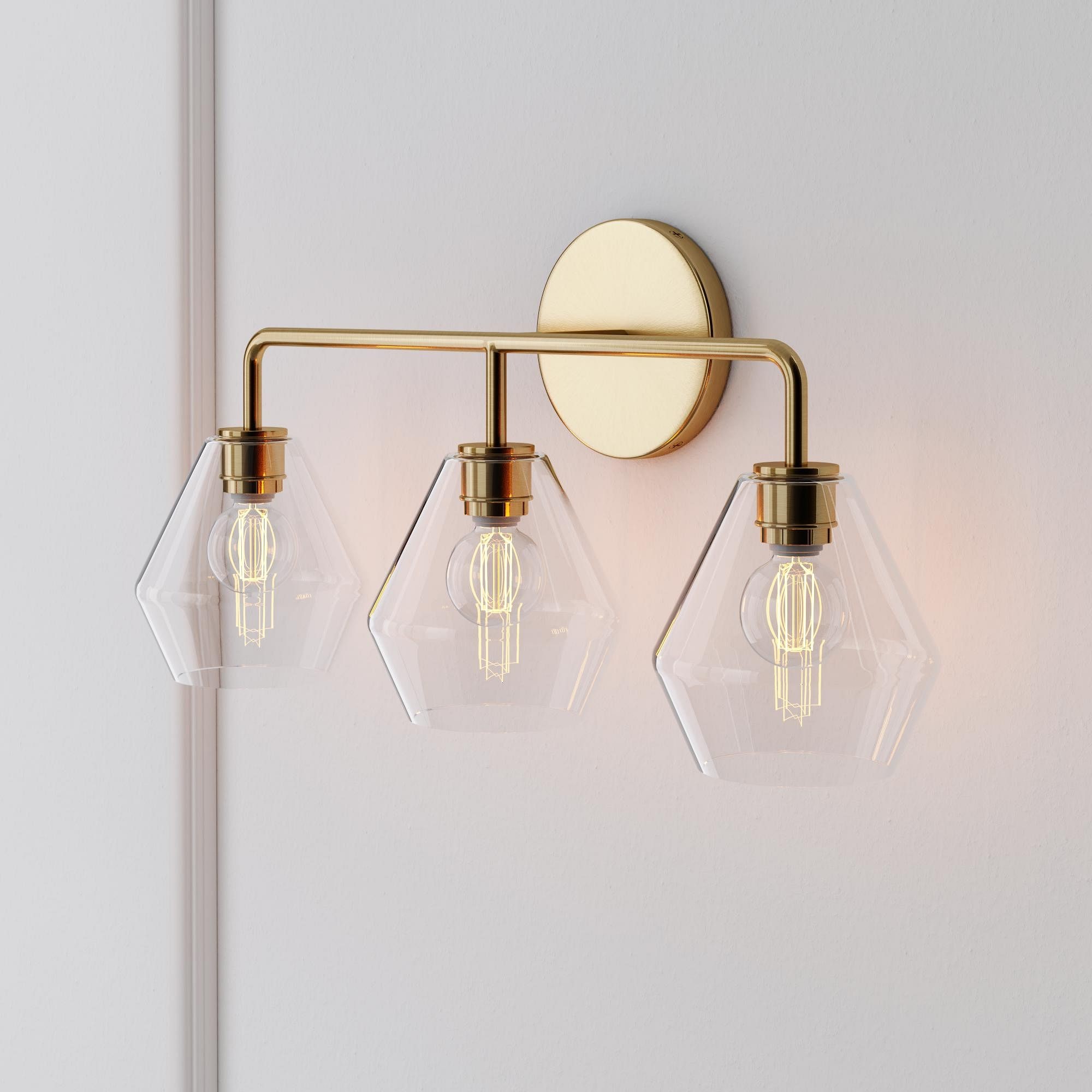 Merin Multi Head Dressing Table Wall Lamp - Metal And Glass Sculptural Lamp T186