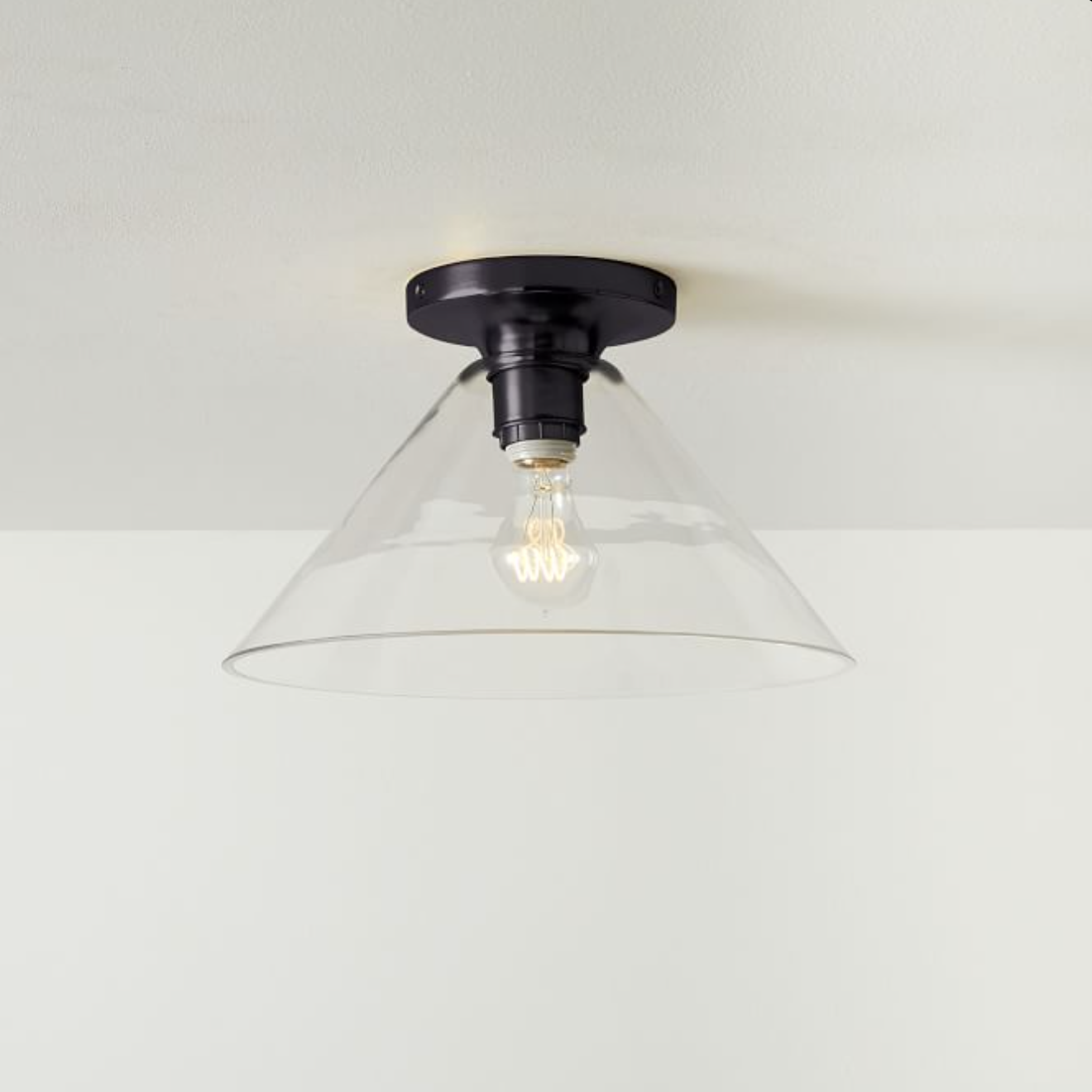 Conica Cone Flush Mount – Glass Ceiling Light for Modern Spaces T233