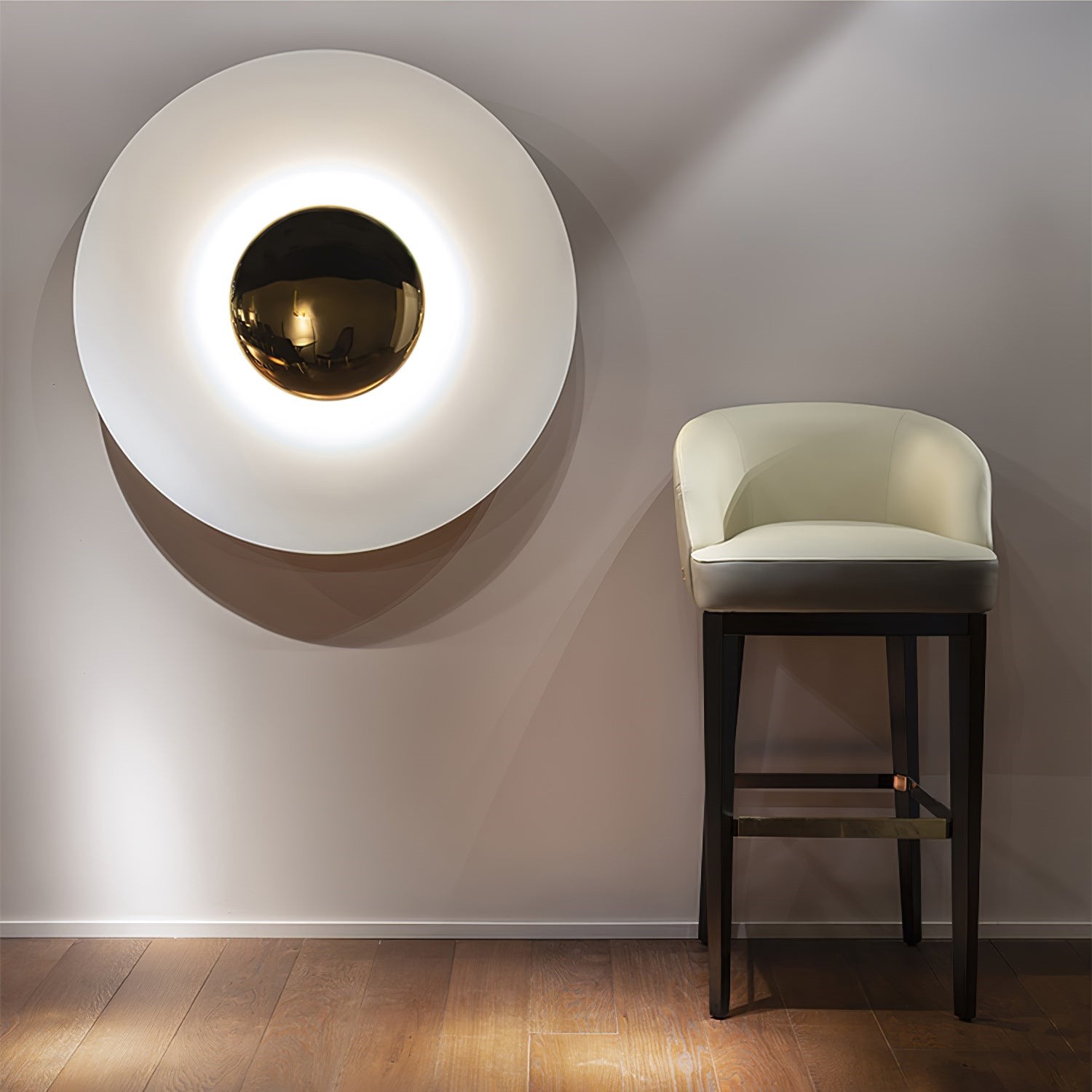 Simplicity Round Ginger Glow Wall Light S188