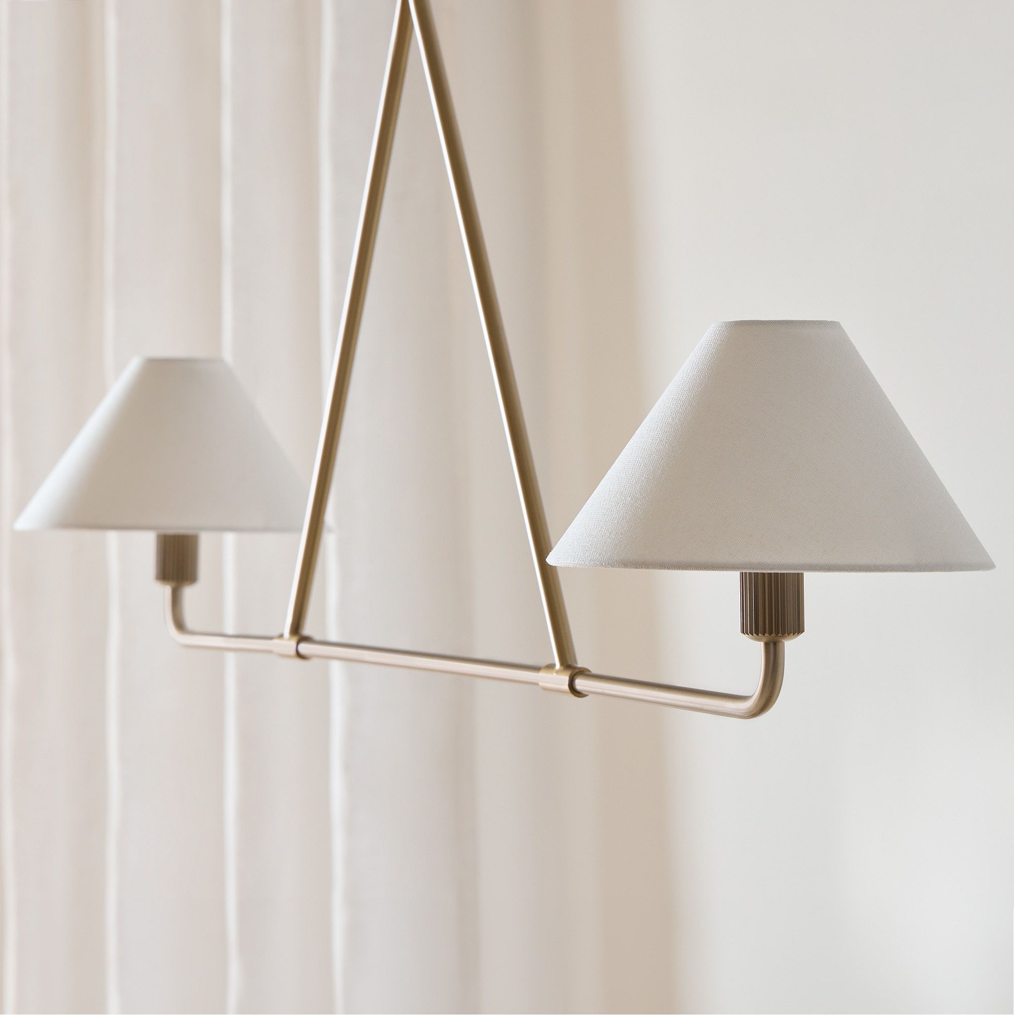 Diora Sleek Metal & Fabric Chandelier for Dining Room T038