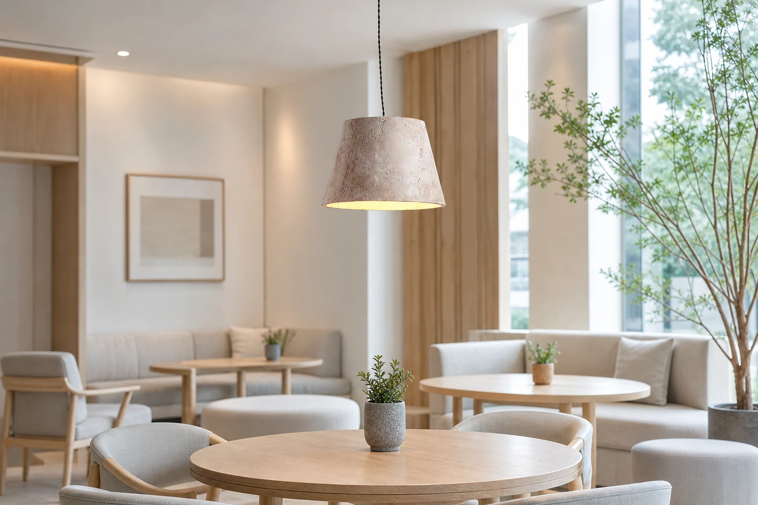 Lampa wisząca Talma w pomieszczeniu lifestylowym, w którym produkt znajduje się w kontekście