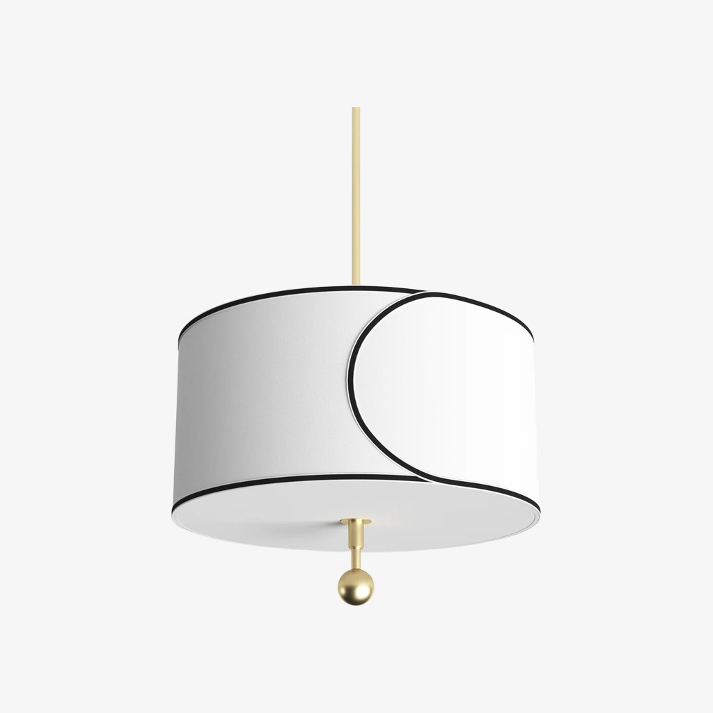 Roven 3-Light Drum Pendant Light - Modern Transitional Layered Fabric for Dining Room or Living Room T659