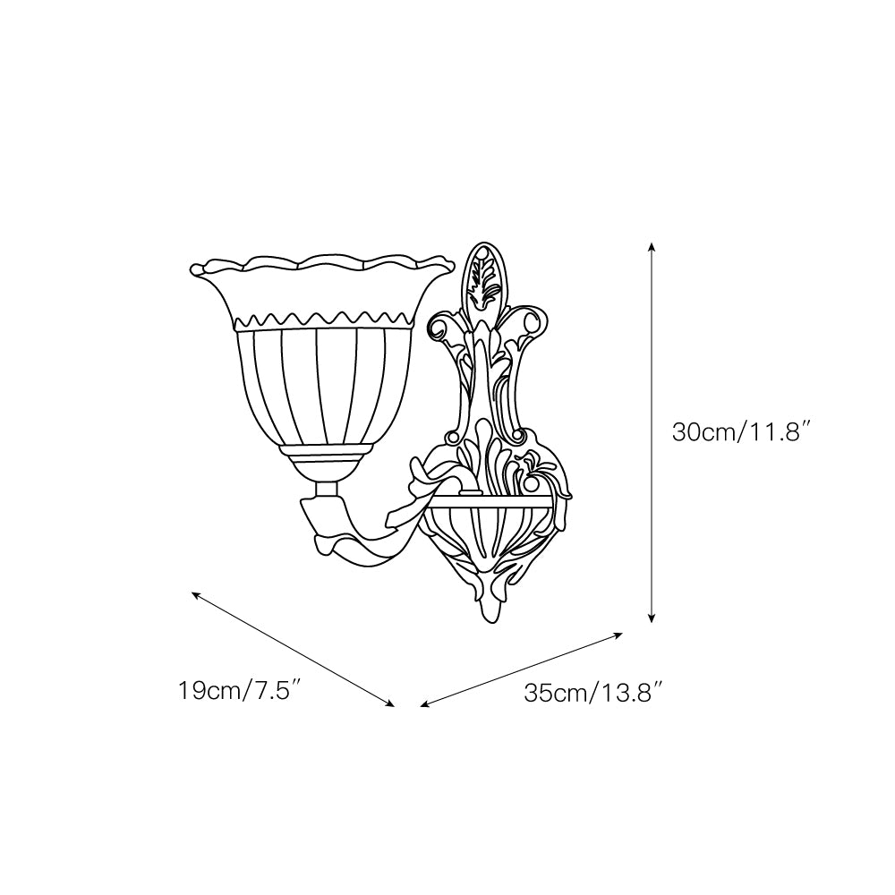Bloom Flower Brass Sconce D631