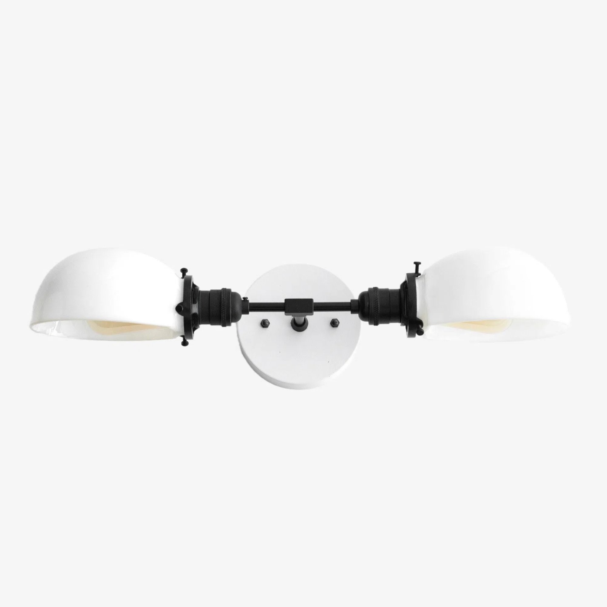 Ornato Luxe Mid-Century Vanity Light - Brass Bathroom Fixture with Opal Glass T326