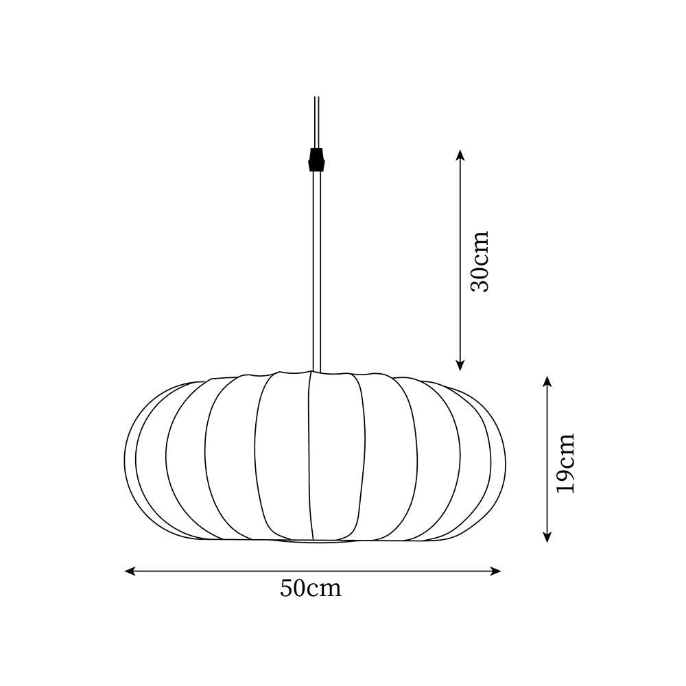 Simple Wabi-sabi White Lantern Fabric Pendant Lamp M105