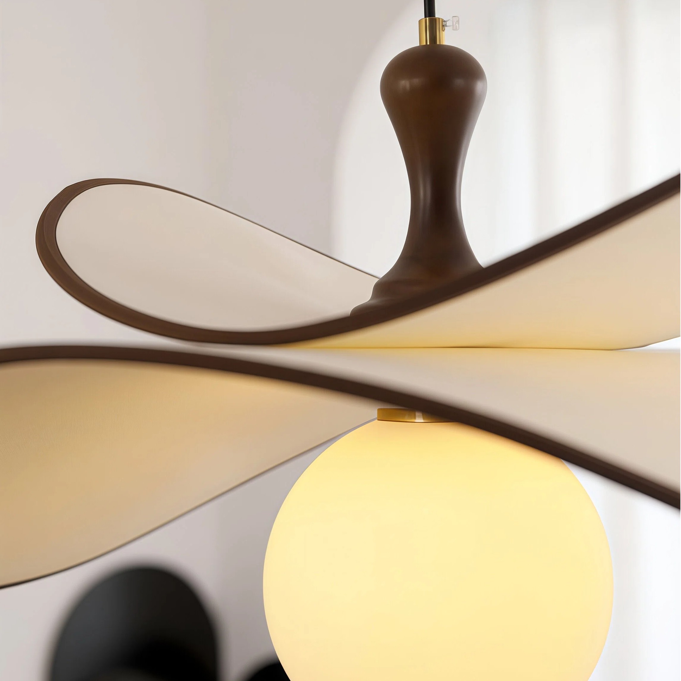 Orrise Floating Glass Globe Pendant with Metal Accents - Modern Minimalist lights for Kitchen T563