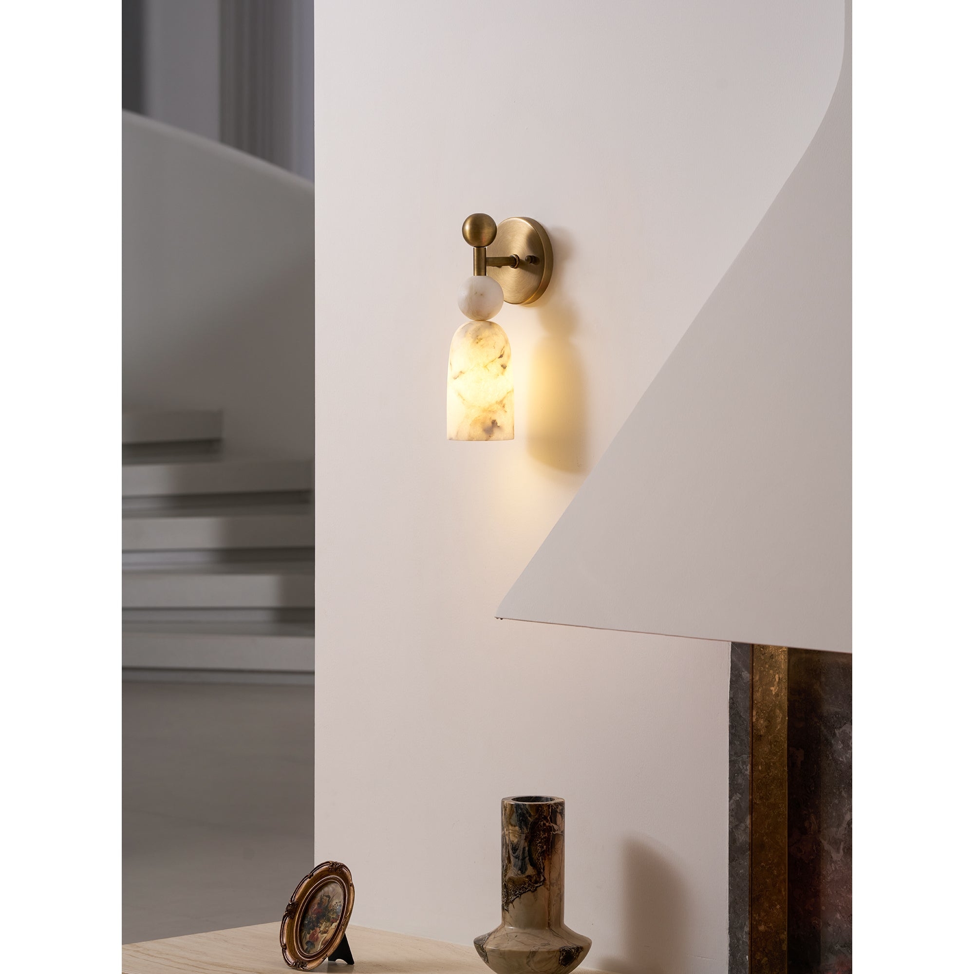 Flume Alabaster Wall Lamp D765