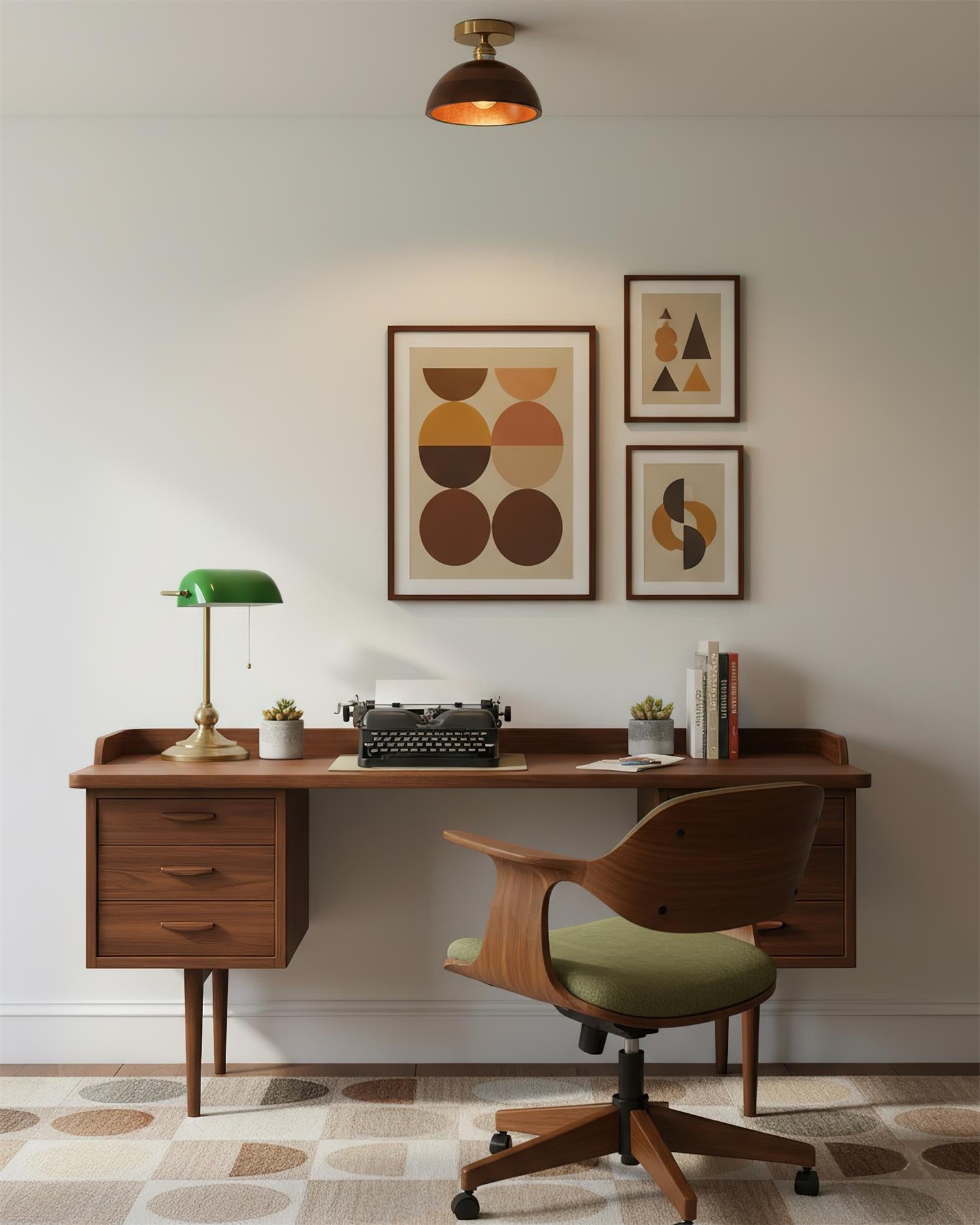 Collar Wood Ceiling Lamp D235