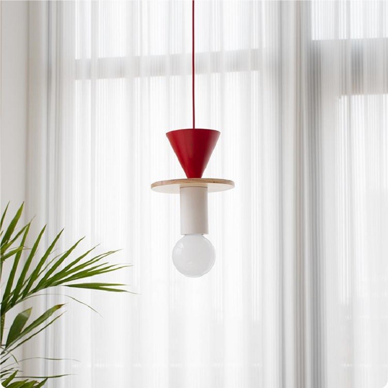 Creative Color Block Wooden Pendant Light S166