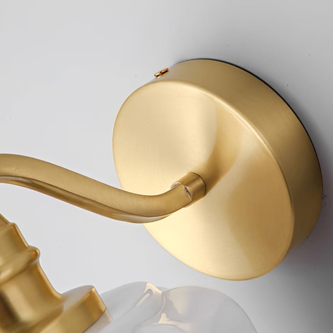 Retro Brass and Glass Wall Lamp M253