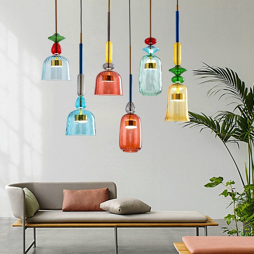 Nordic Colorful Lollipop Glass Pendant Light S97