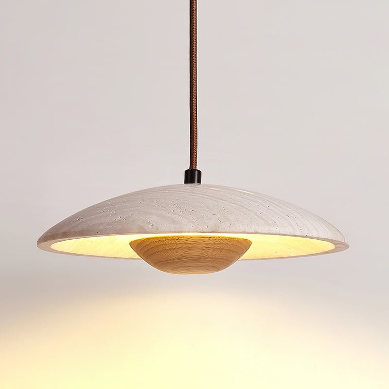 Cream Style Wood Pendant Lamp M422