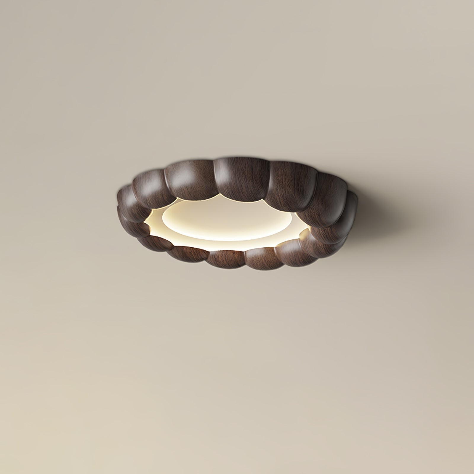 Faux Wood Ripple Ceiling Lamp M559