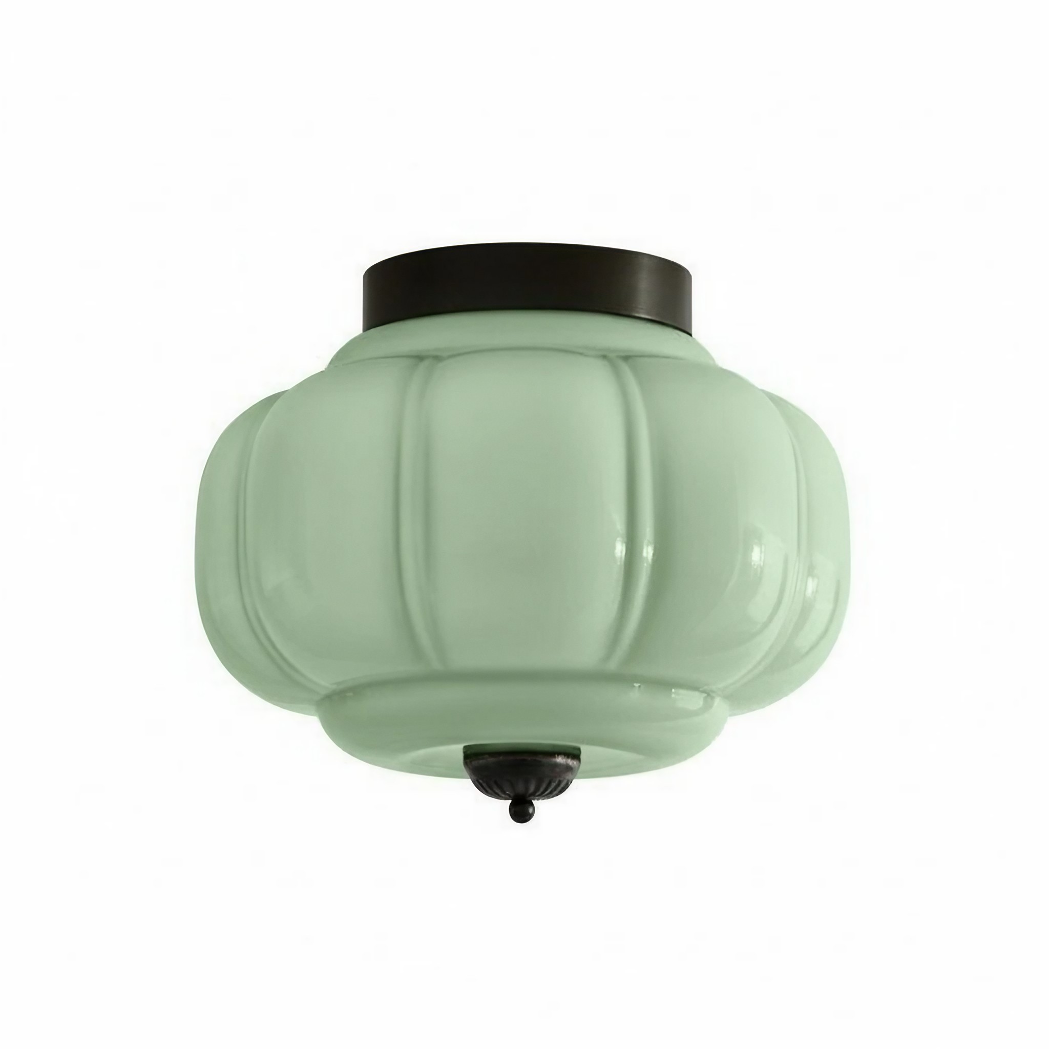 Eloise Retro Milk Glass Semi Flush Mount Ceiling Light G55