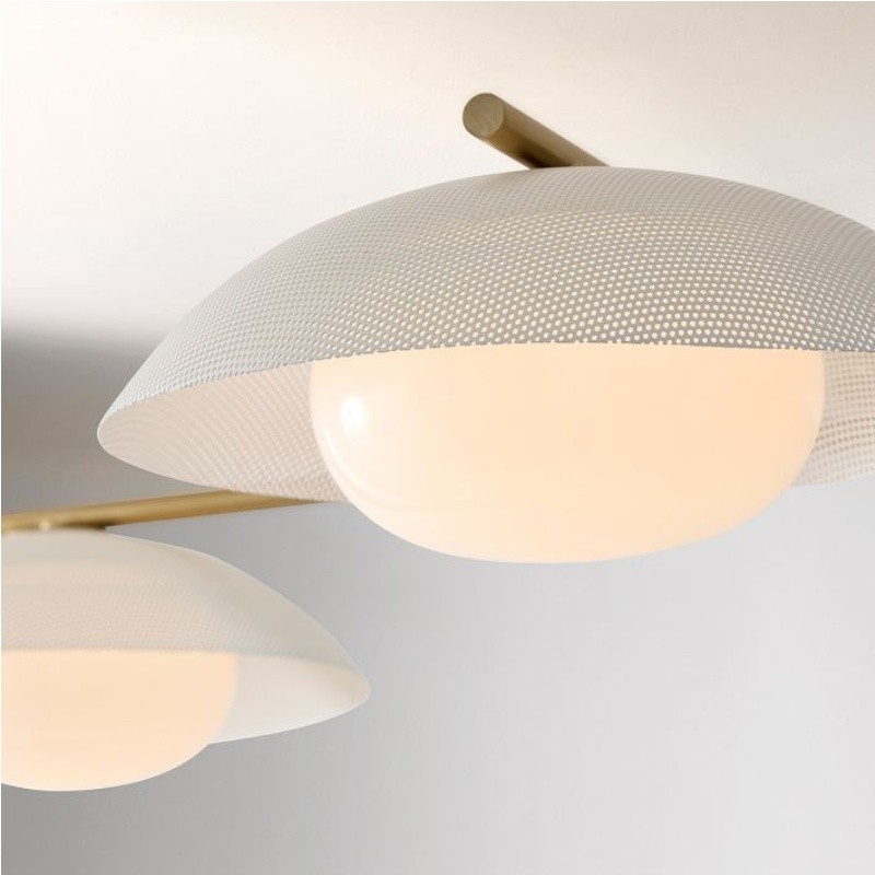 Elorina 3-Light Flush Mount Glass/Metal Ceiling Light - A Stylish Fixture for Modern Spaces T004