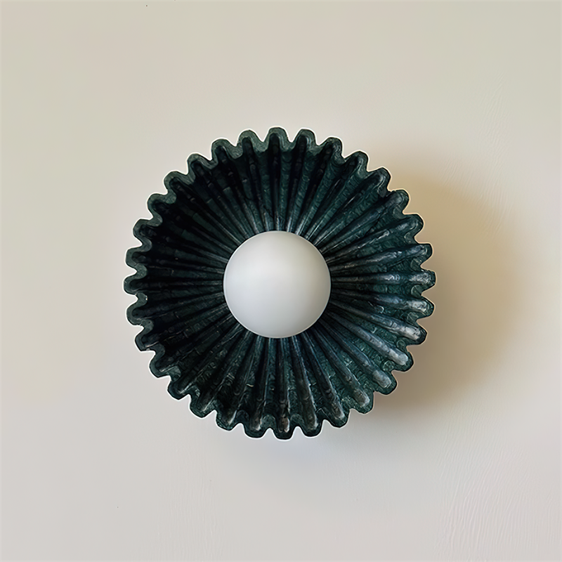 Plastic Lampshade Ceramic Flower Wall lamp M285