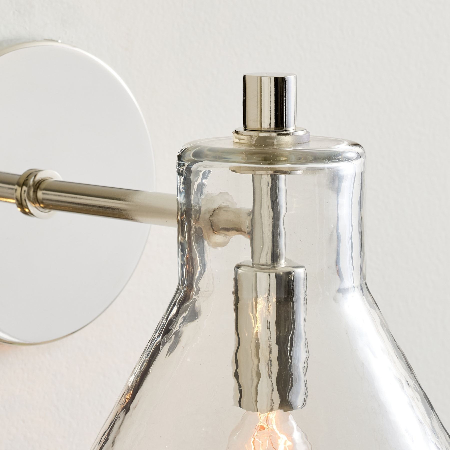 Glavira Recycled Glass Double Sconce - Indoor Brass Wall Lighting T049