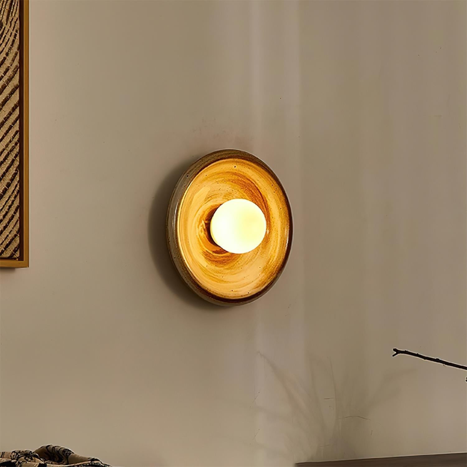 Round Ceramic Track Wall Lamp M223