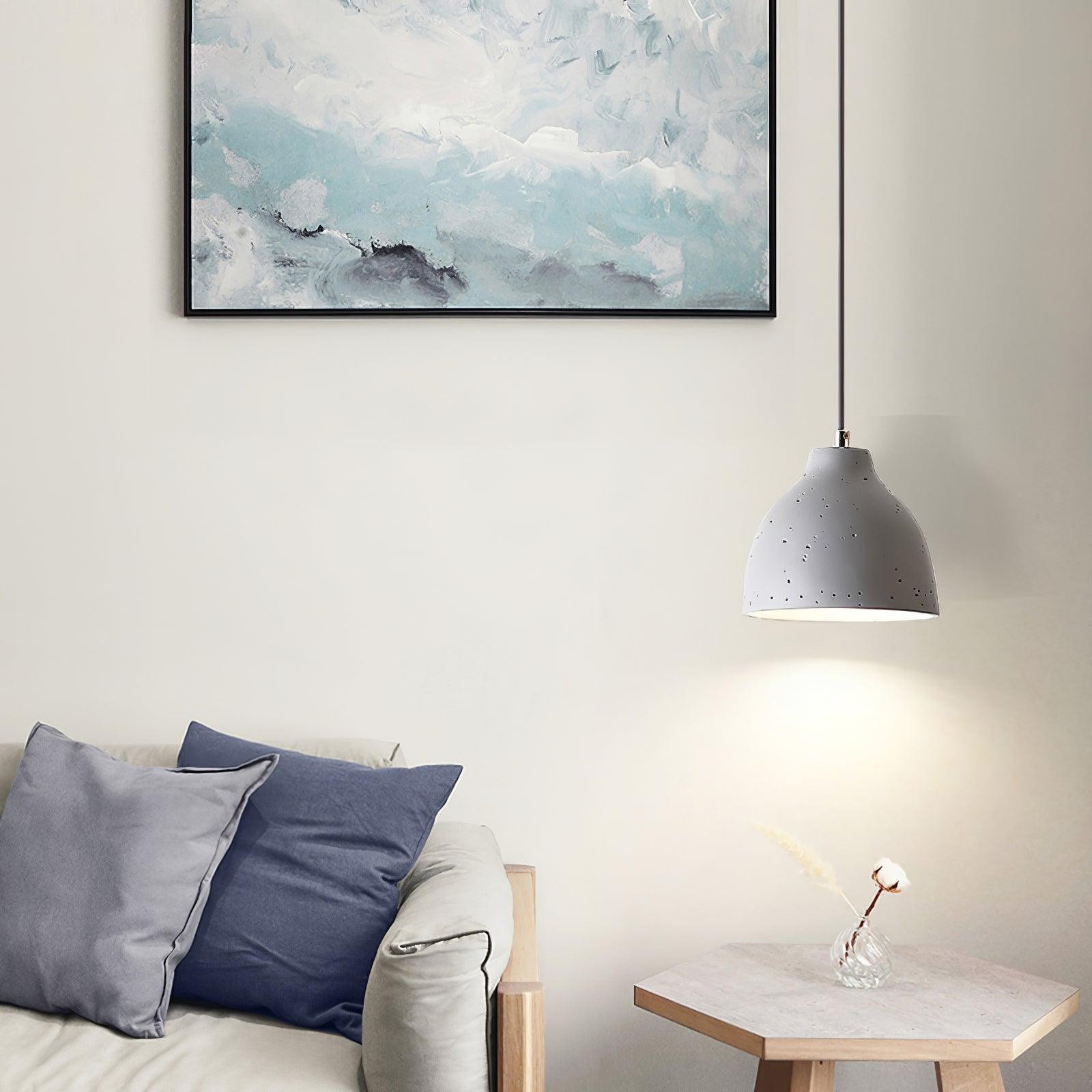 Modern Minimalist Industrial Resin Bowl LED Pendant Light M433