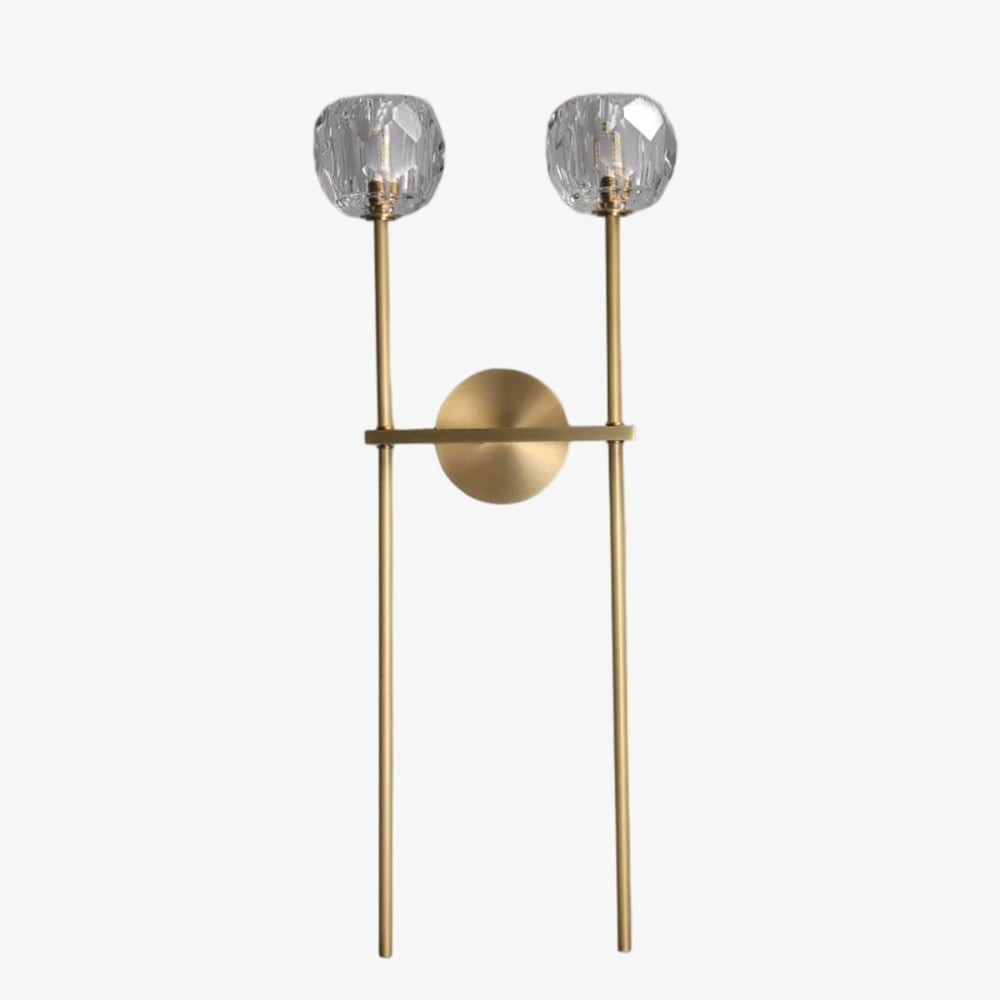 Luxury Crystal Wall Sconce - Brass Frame Modern Wall Light T453