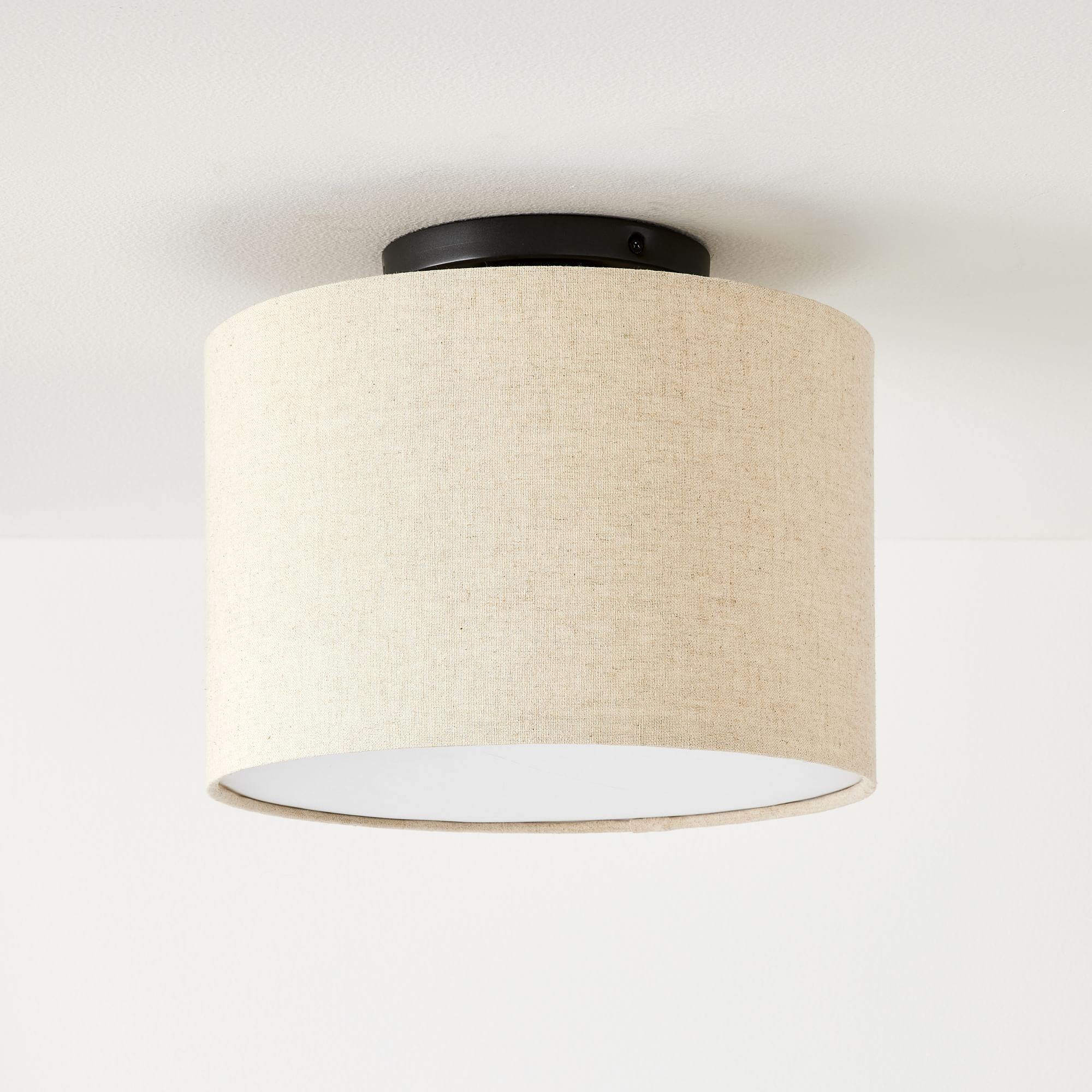 Jelvane Linen Drum Shade Ceiling Lamp T078