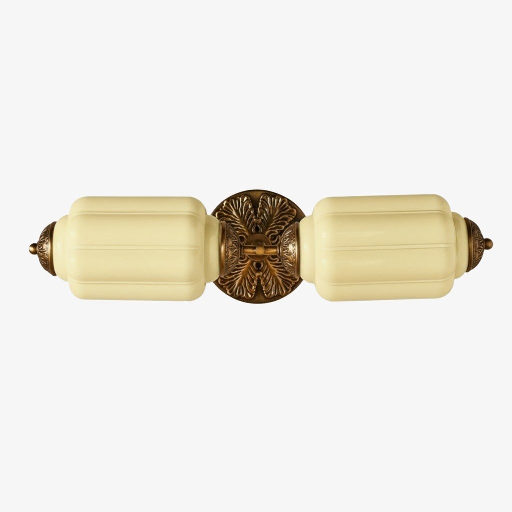 Eloise Brass Wall Sconce – Elegant Milk Glass Vintage Lighting T290