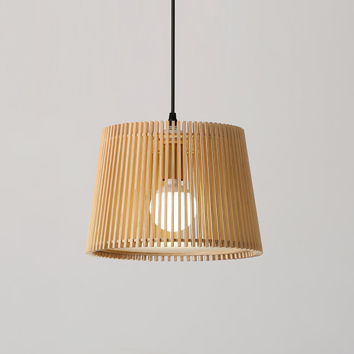 Wooden Log Color Cage Pendant Light M425