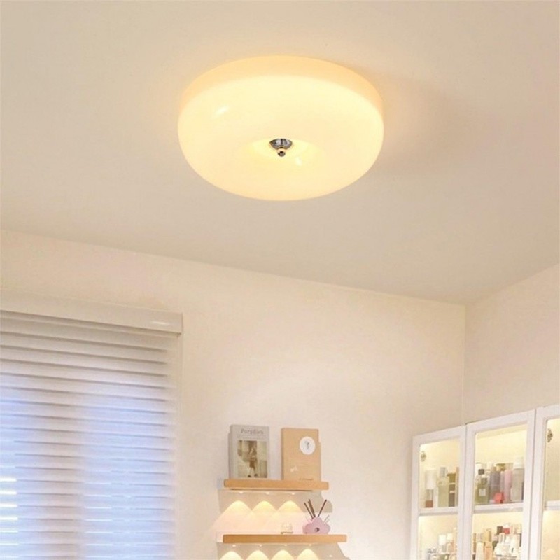 Bauhaus Glass Cream Pudding Ceiling Lamp S151
