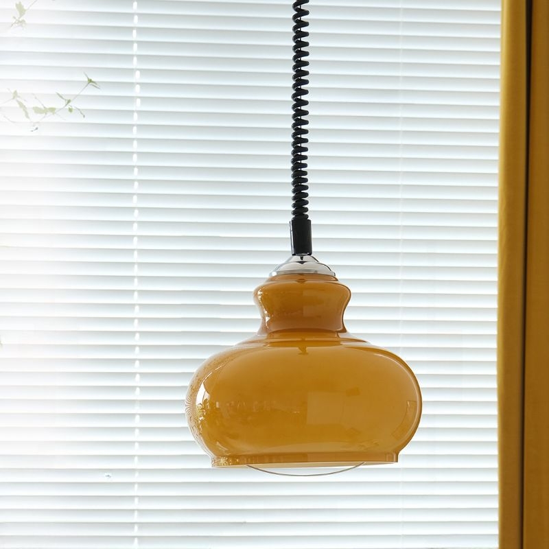 Lunea Nordic Adjustable Retro Cream Glass Pendant Light D955