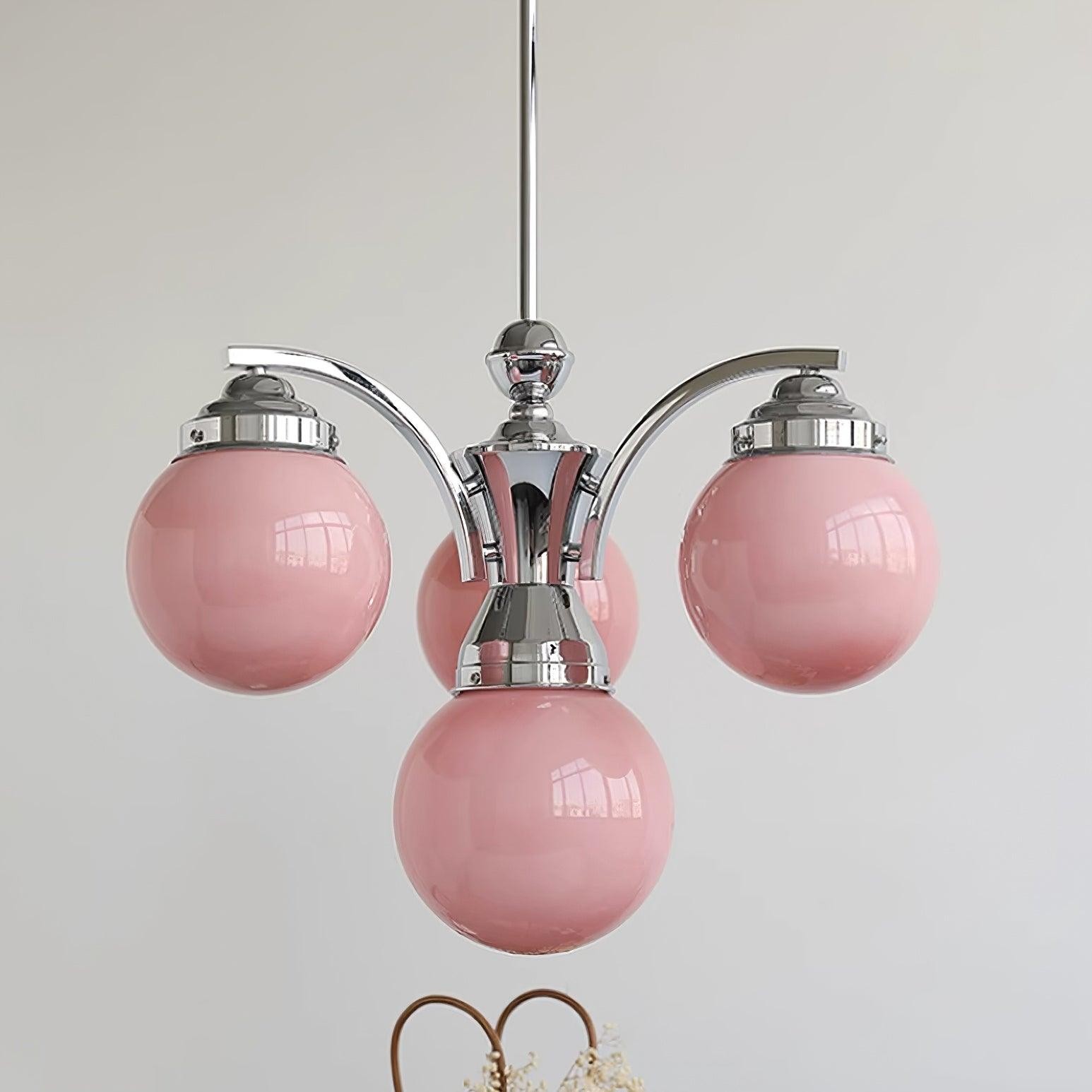French Elegant Glass Orb Chandelier M531