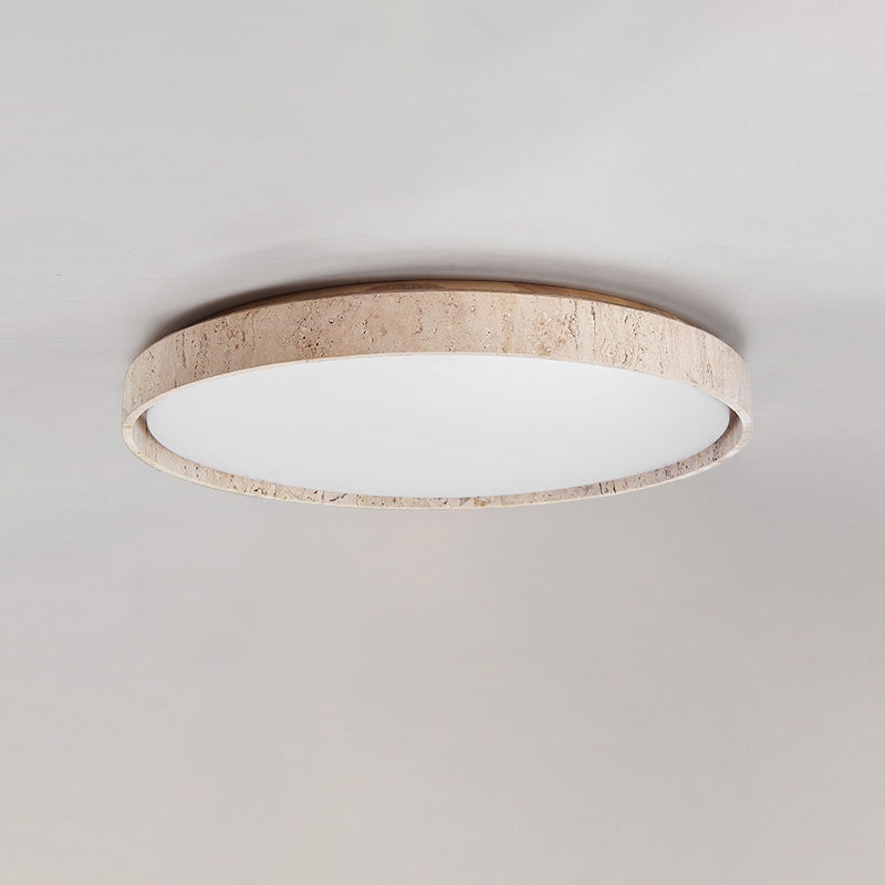 Ultra-thin Round Travertine Ceiling Lamp D690