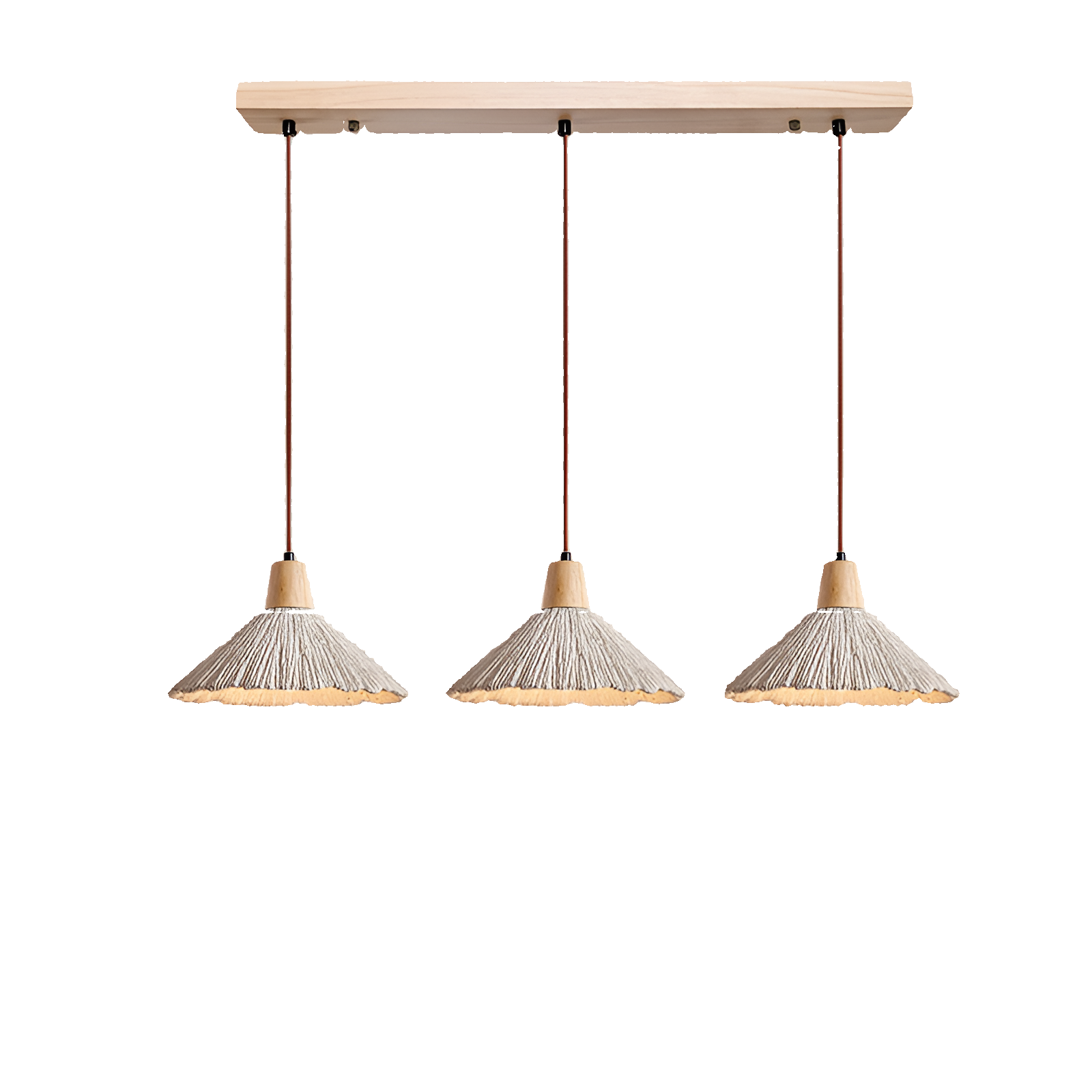 Cream Retro Wabi-Sabi LED Pendant Light D919