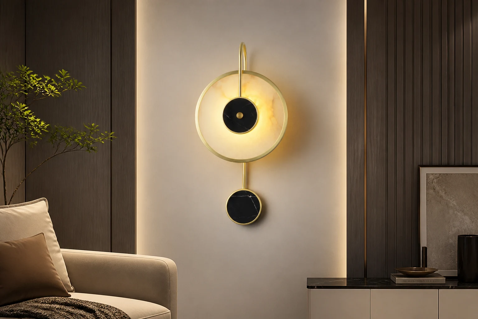 Metalowy kinkiet Creative Disc M546 w stylu lifestylowej lampy ściennej
