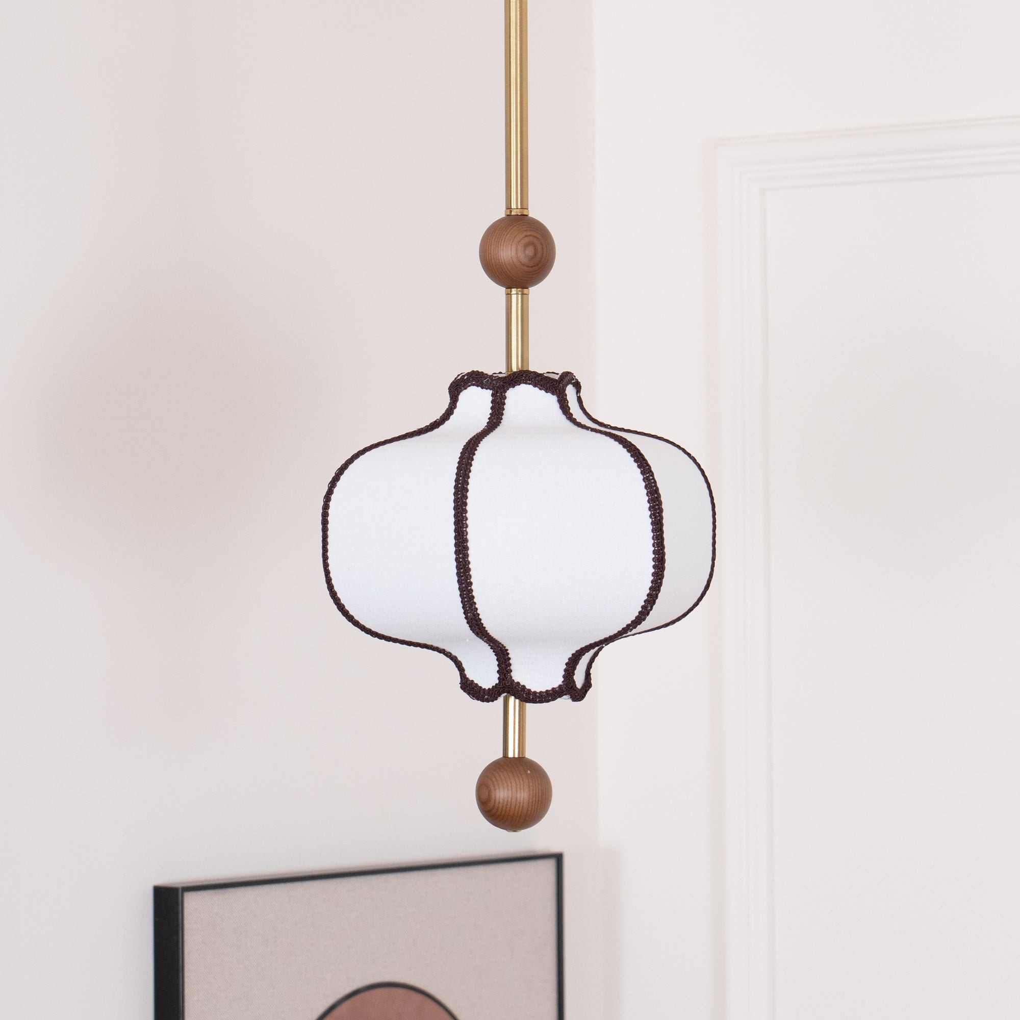 Vintage Textured Fabric Pendant Light M371