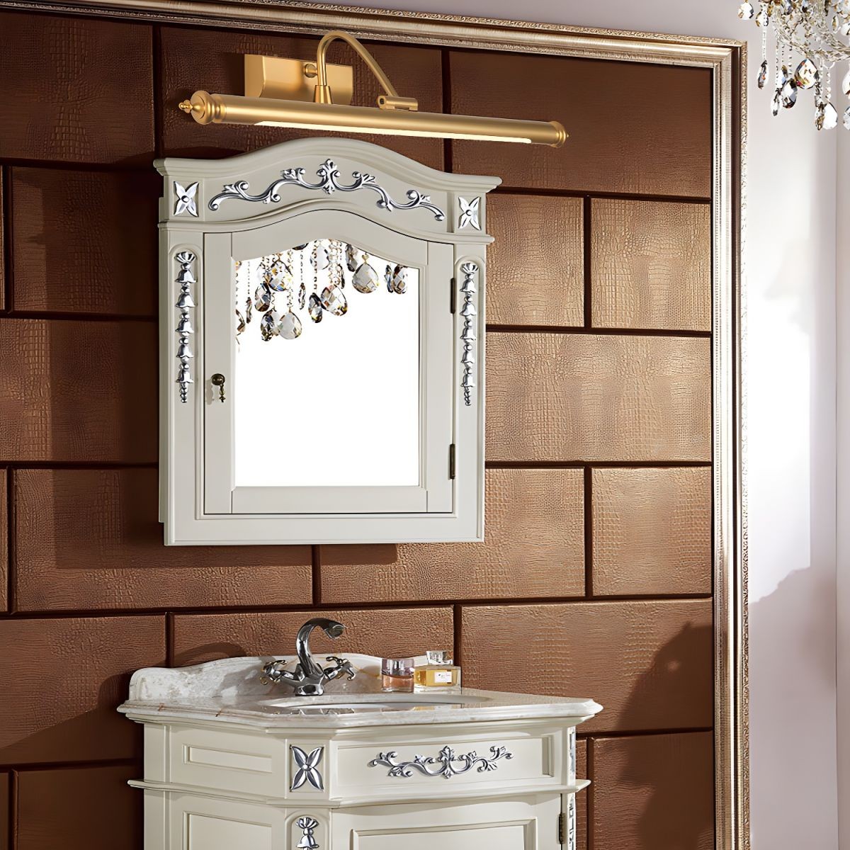 Mirror Front LED Brass Wall Lamp M71